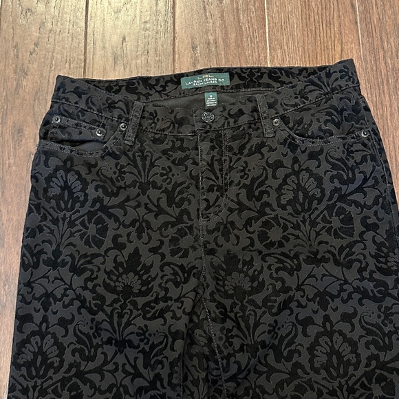 Lauren Ralph Lauren Black Damask Floral Pants and the top - Picture 2 of 8